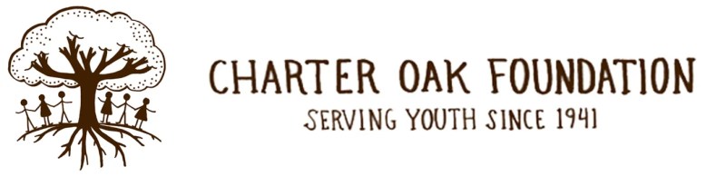 Logo of Charter Oak Foundation with a tree and people holding hands.