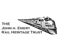 Logo of train with 'The John H. Emery Rail Heritage Trust' text.