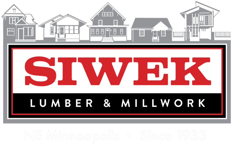Logo with 'SIWEK Lumber & Millwork' and house illustrations above.