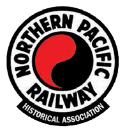 Northern Pacific Railway Historical Association logo with yin-yang symbol.